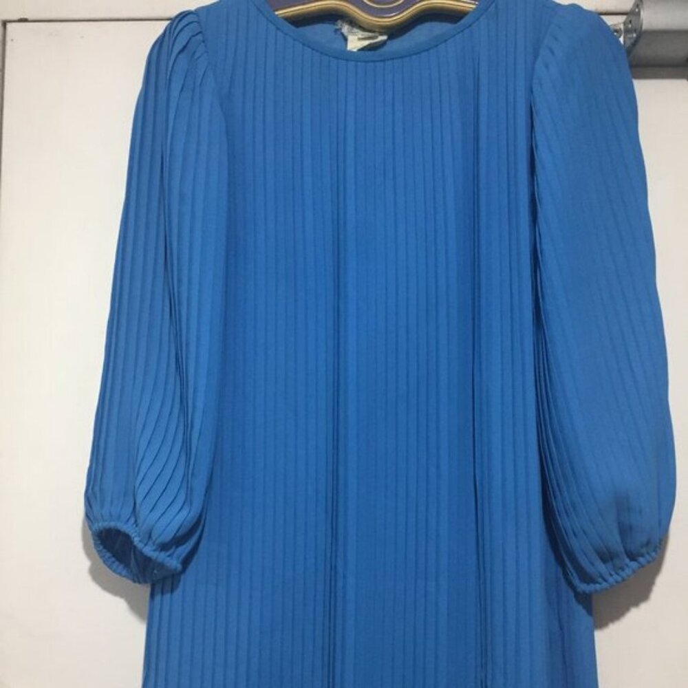 VINTAGE NU-MODE PLEATED MIDI DRESSES SIZE 1112